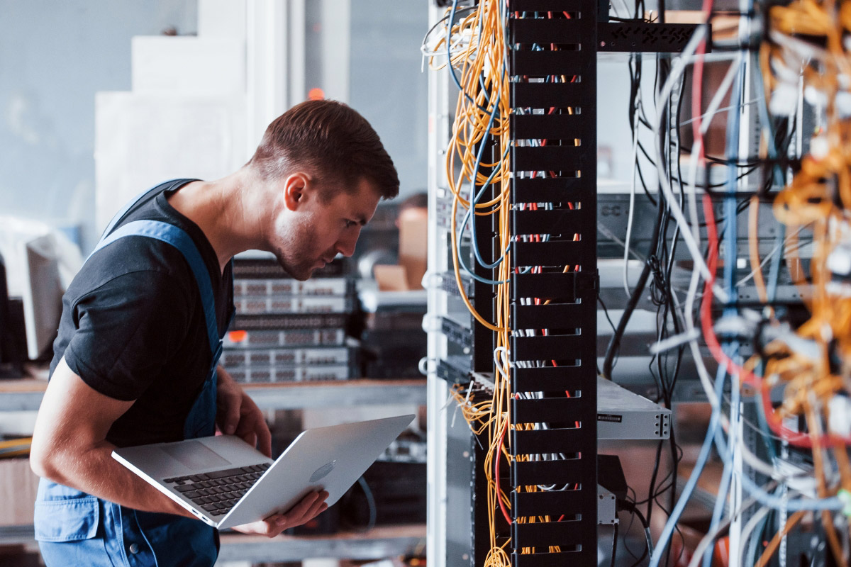 partner-it-technician manages new construction IT set up